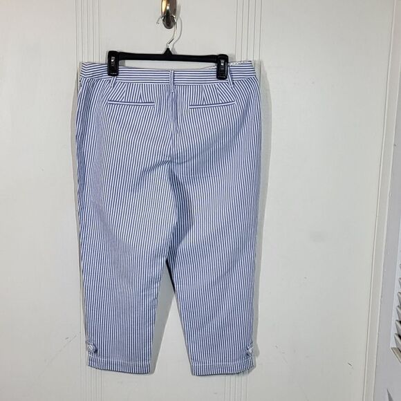 Talbots Blue & White Crop Pants - Picture 4 of 10